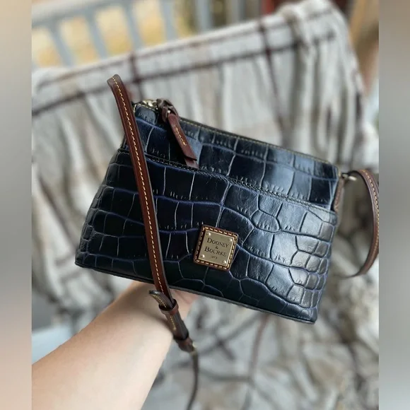 Dooney & Bourke Denison Navy Crossbody - Picture 1 of 15